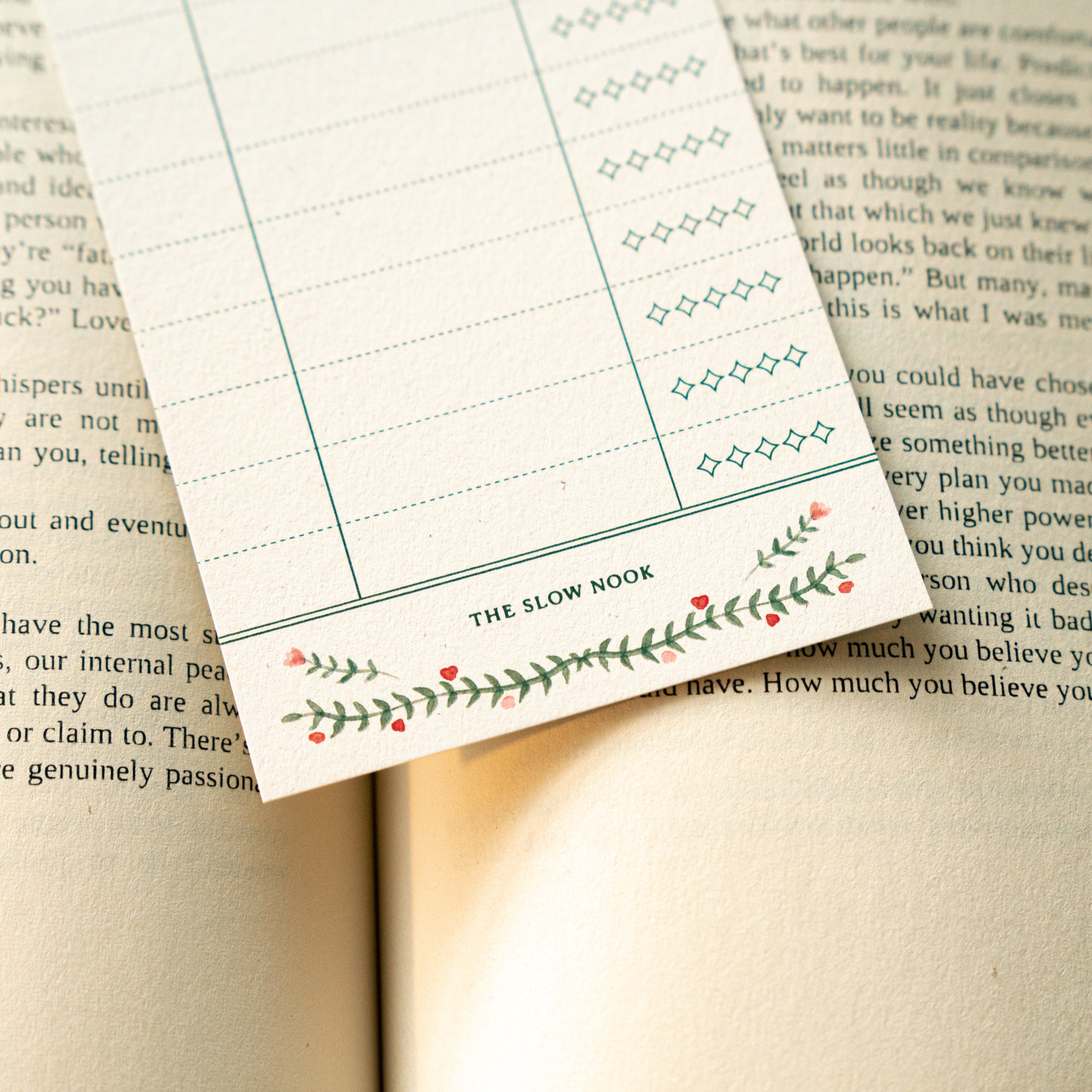 Set of 3 Reading Log Bookmark | Tulip Garden