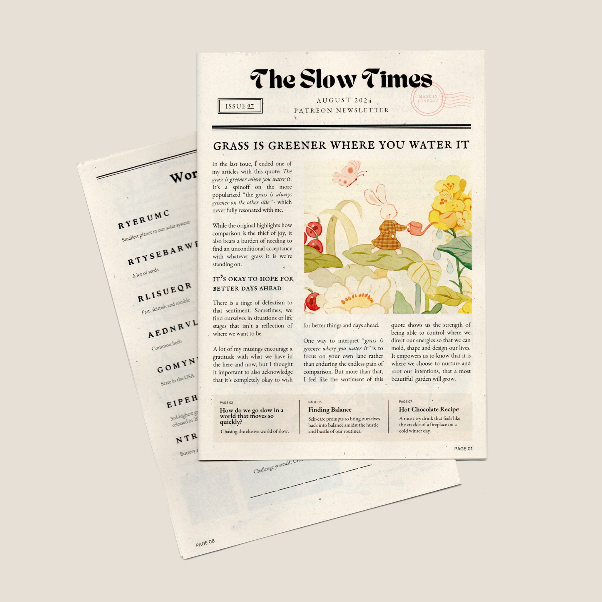 The Slow Times | Issue 07: Grass Is Greener