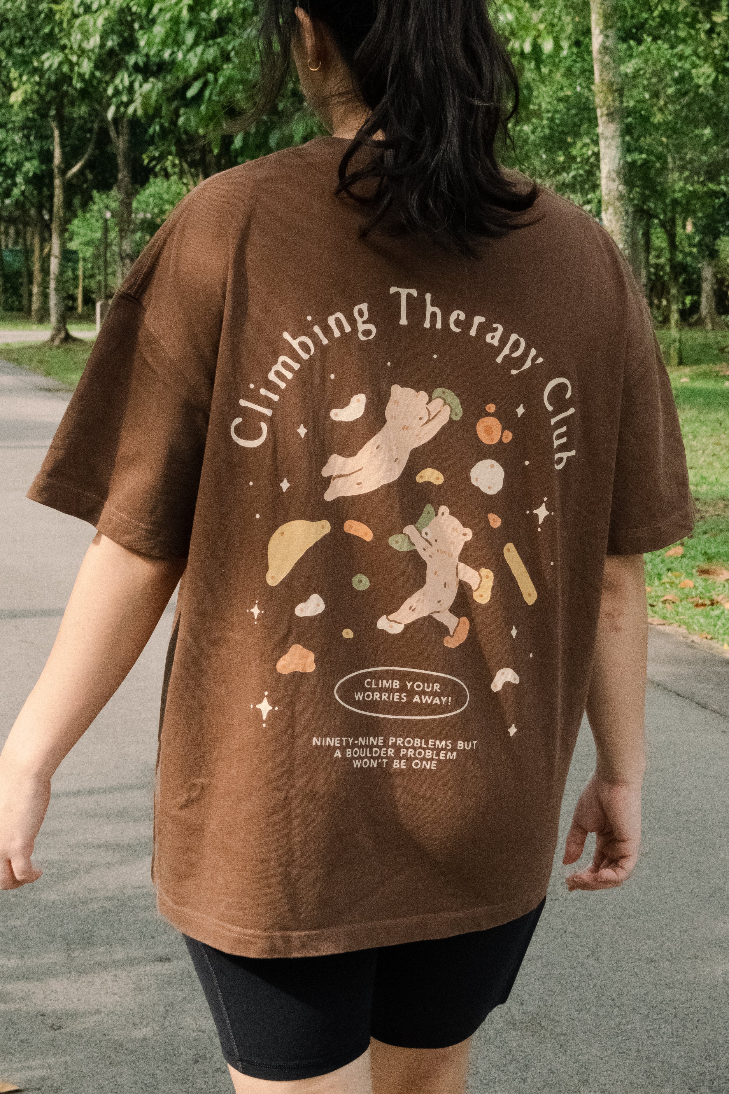 Climbing Therapy Club Oversized Shirt (Coffee)