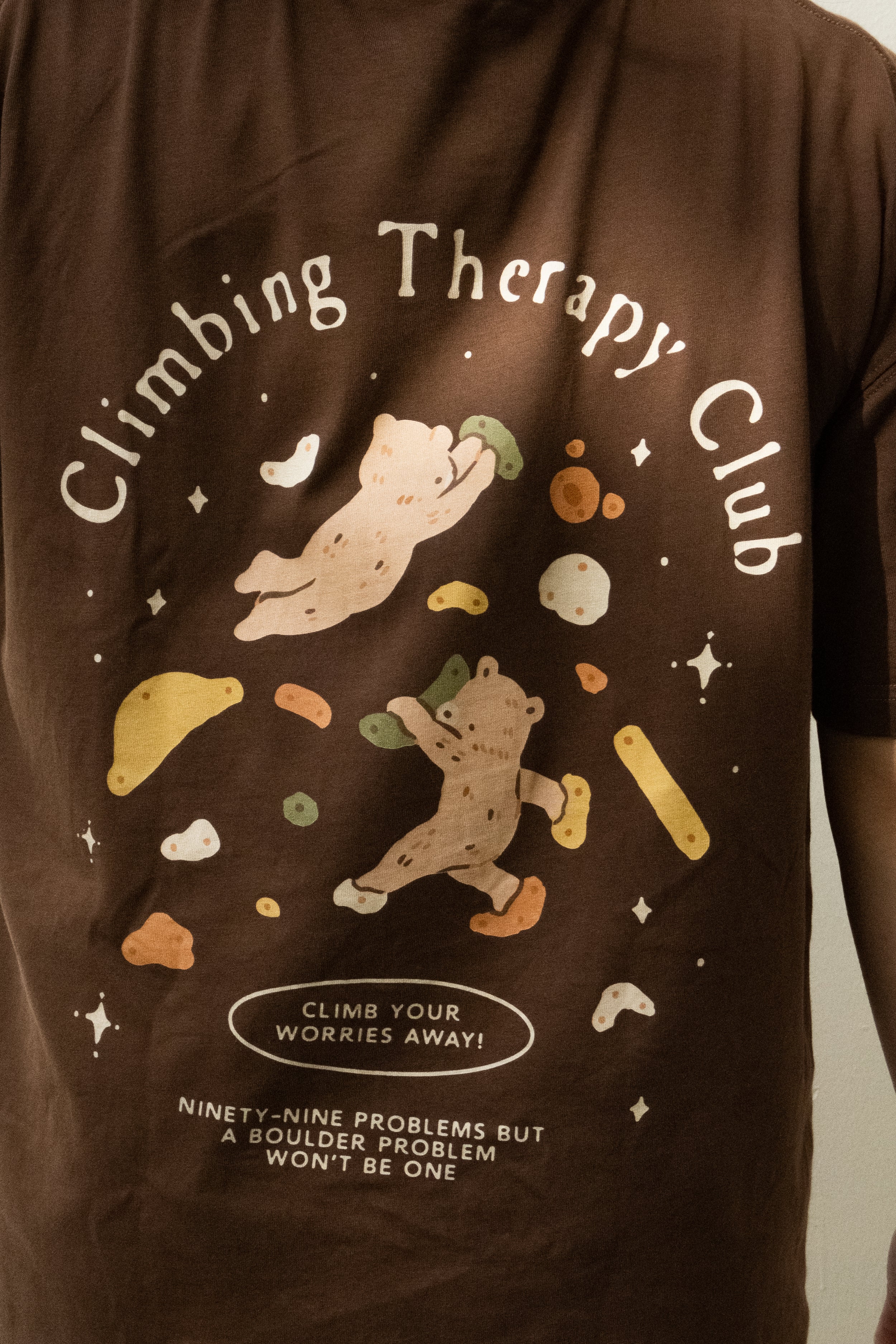 Climbing Therapy Club Oversized Shirt (Coffee)