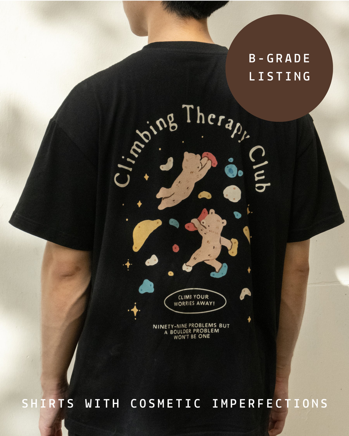 [B-Grade] Climbing Therapy Club Oversized Shirt (Coal)