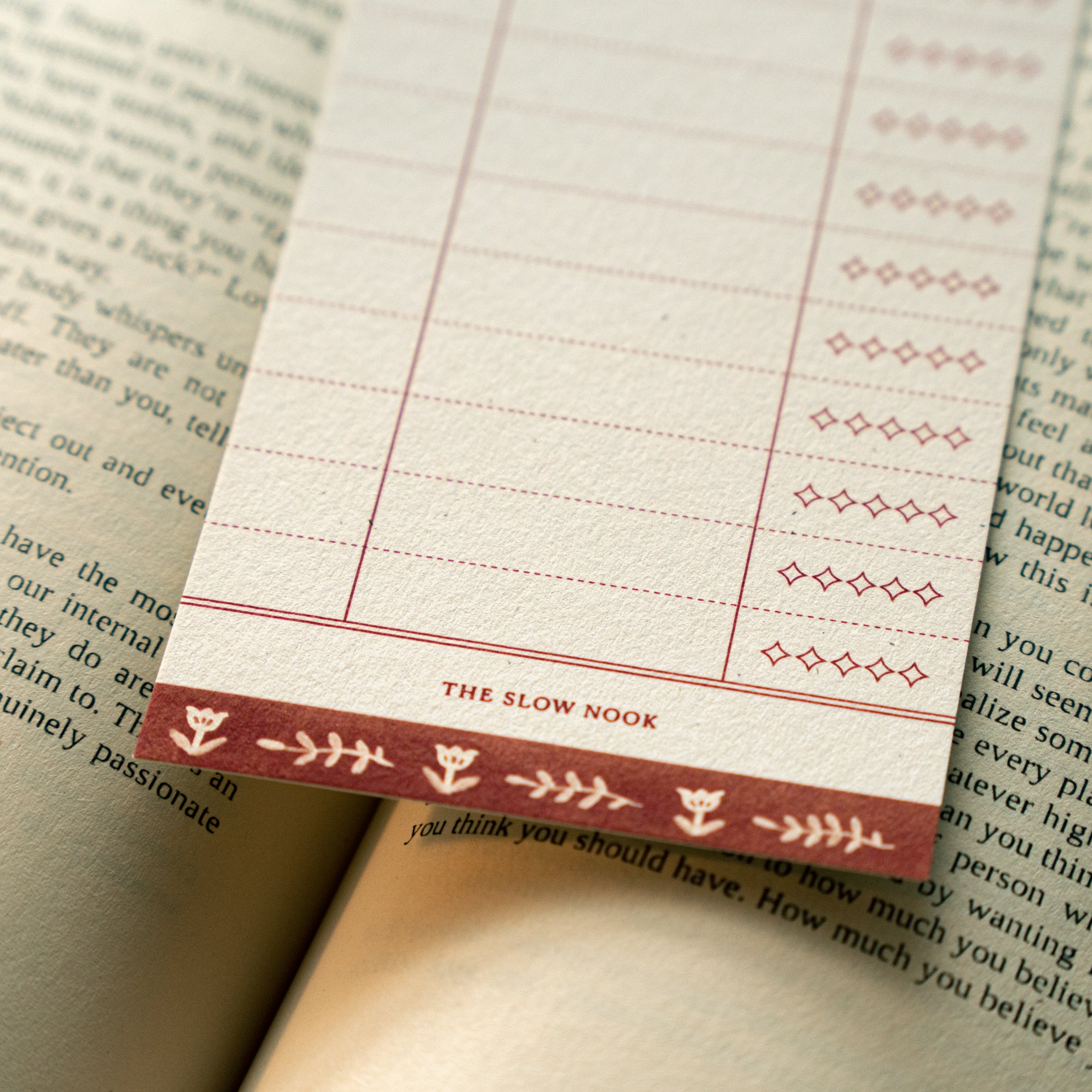 Set of 3 Reading Log Bookmark | Vintage Brown