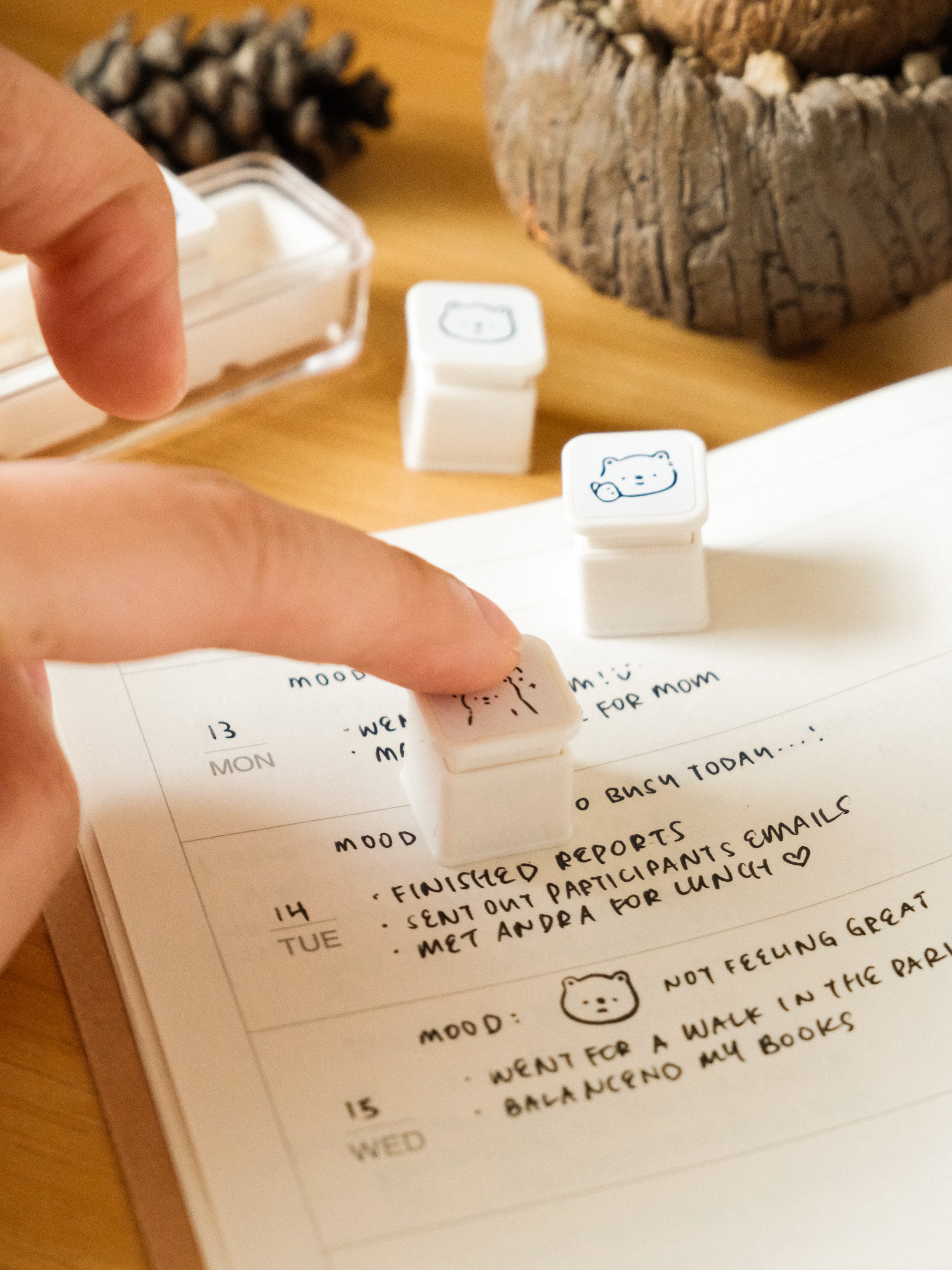 Mini Self-Inking Mood Stamps | Bear