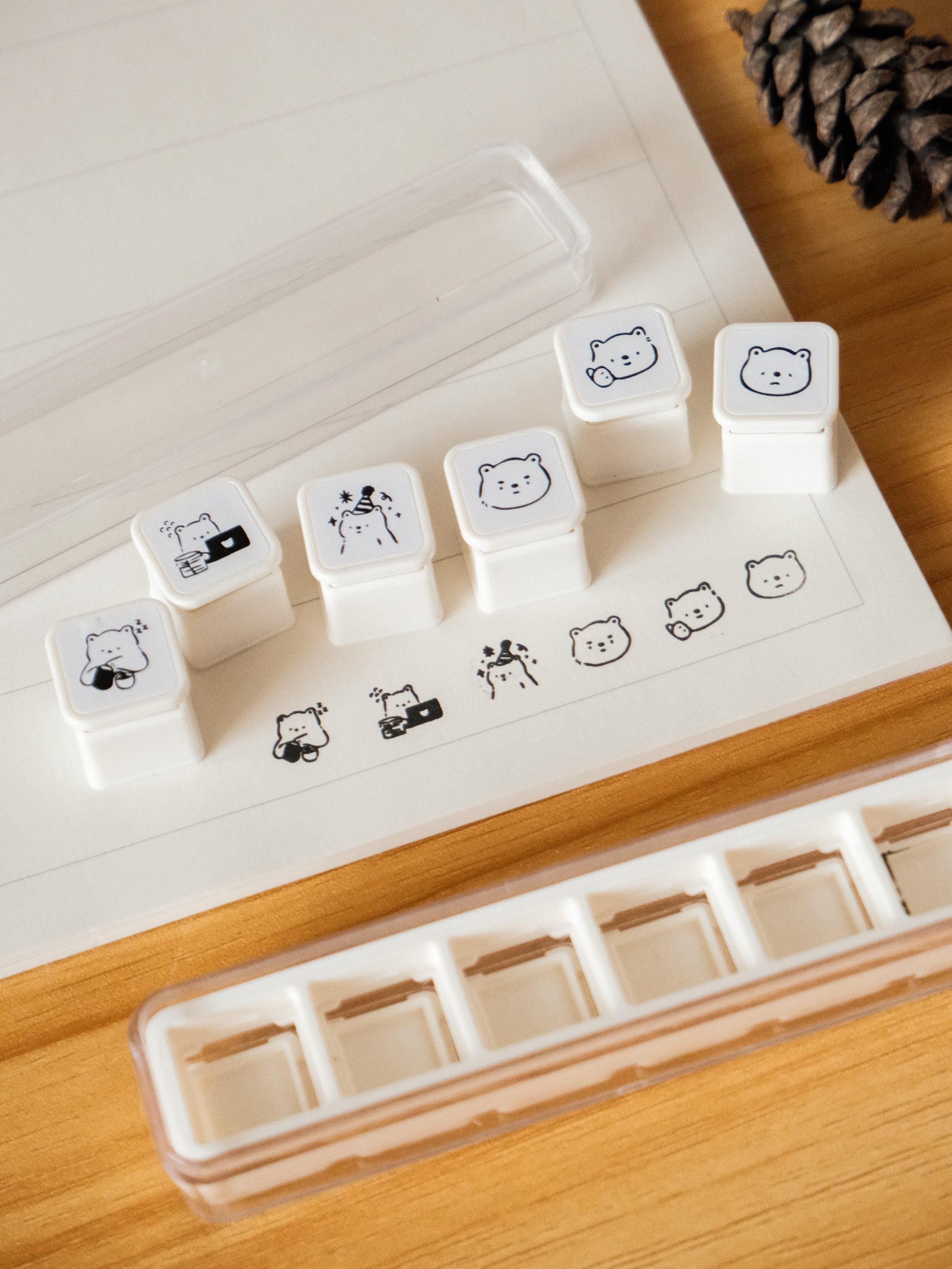 Mini Self-Inking Mood Stamps | Bear