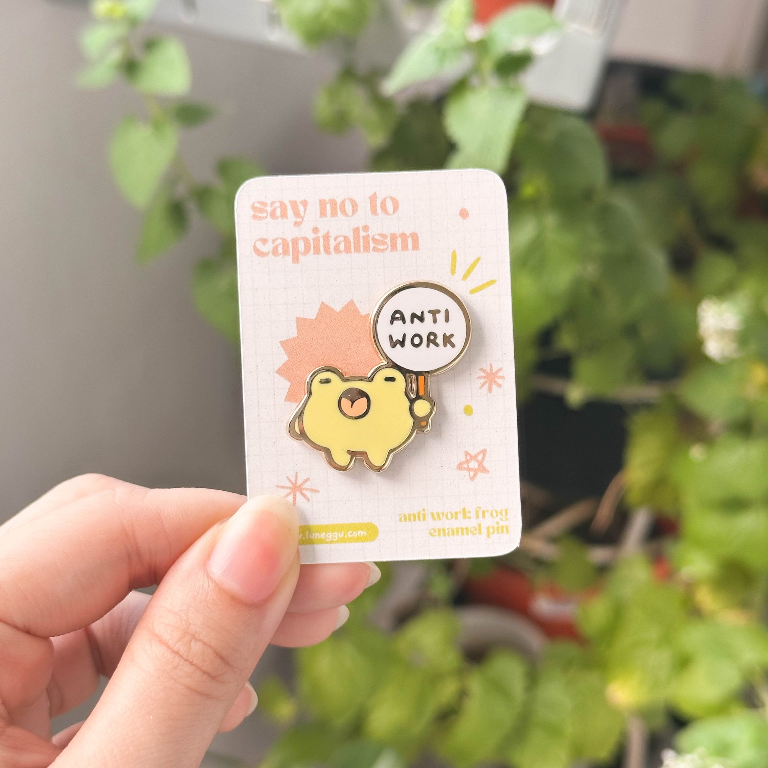 Enamel Pin | Anti-Work Frog