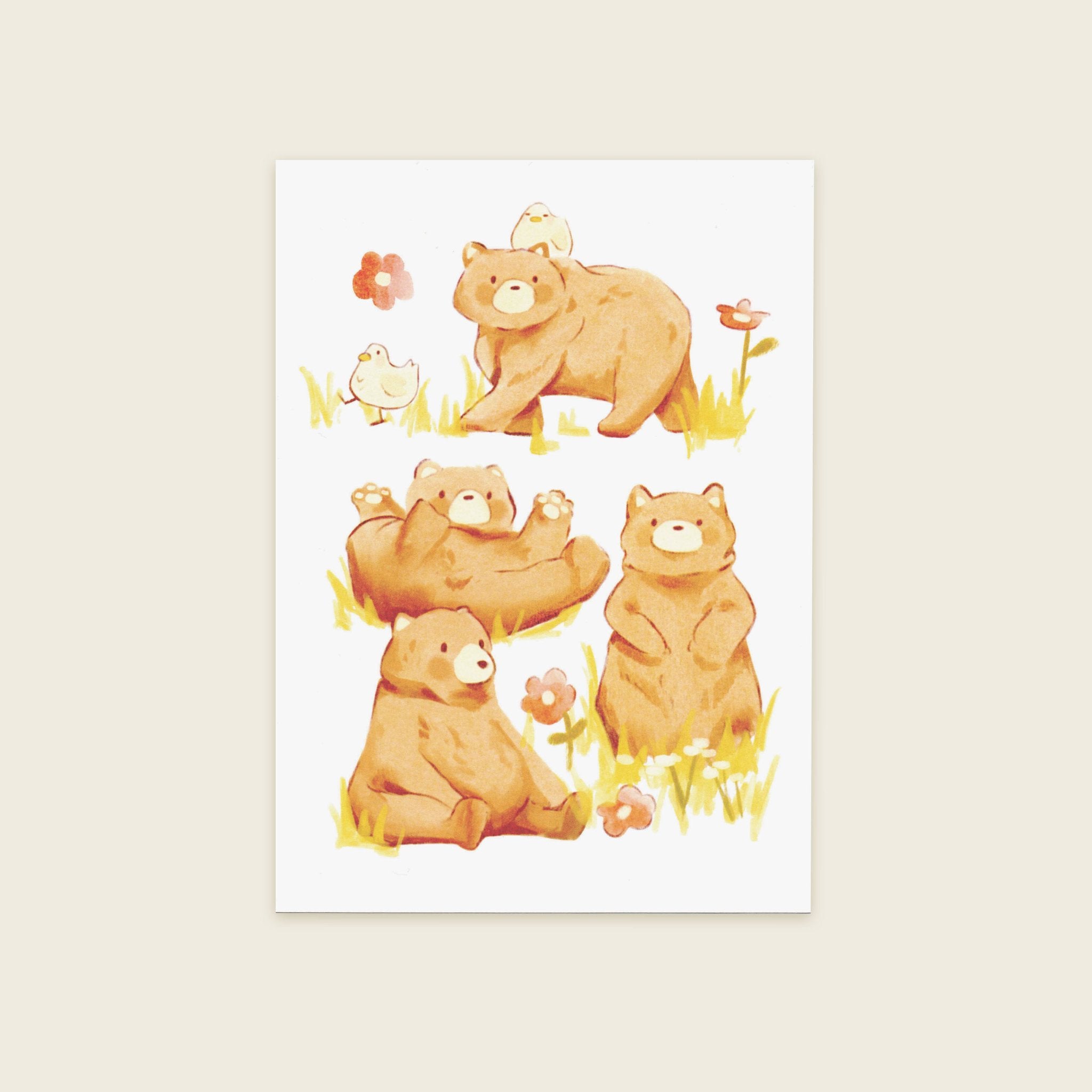 Bear Sketches Art Print | 5 x 7"