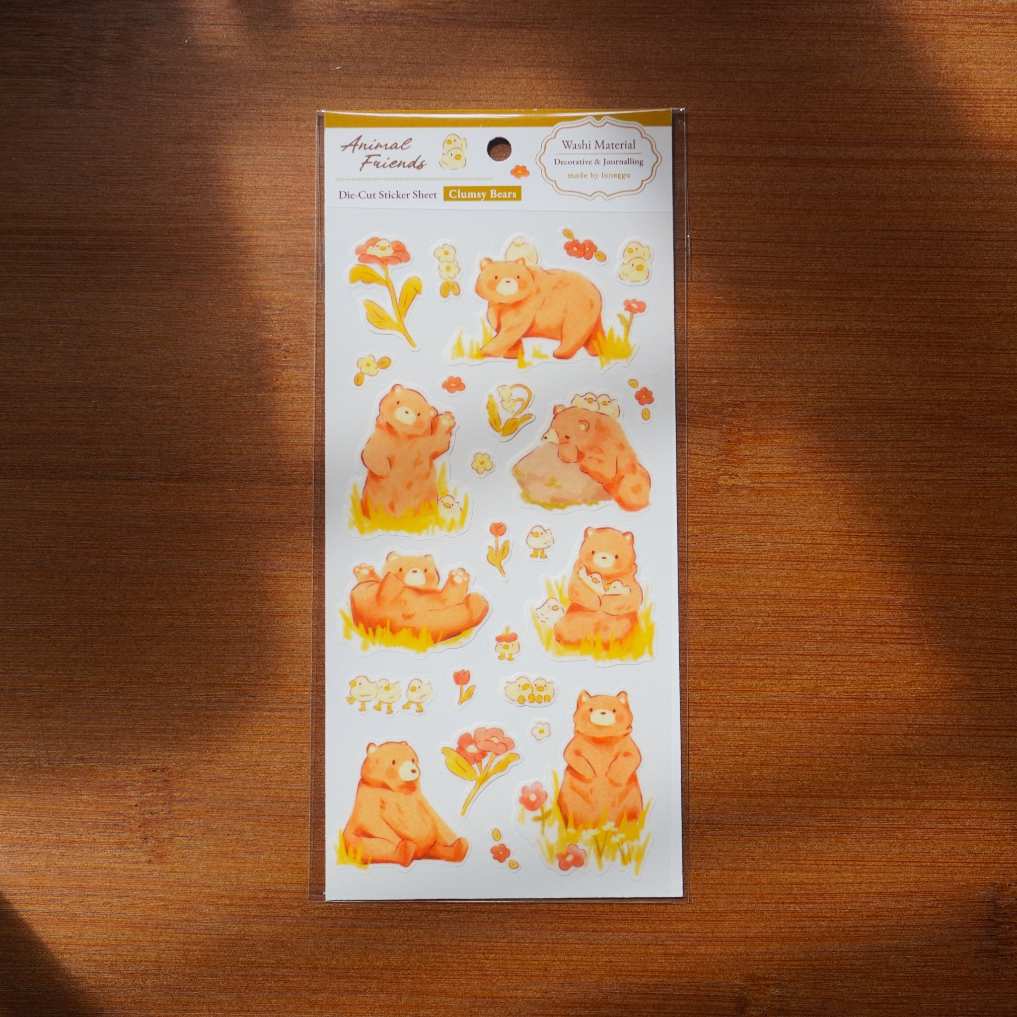Washi Sticker Sheet | Clumsy Bears