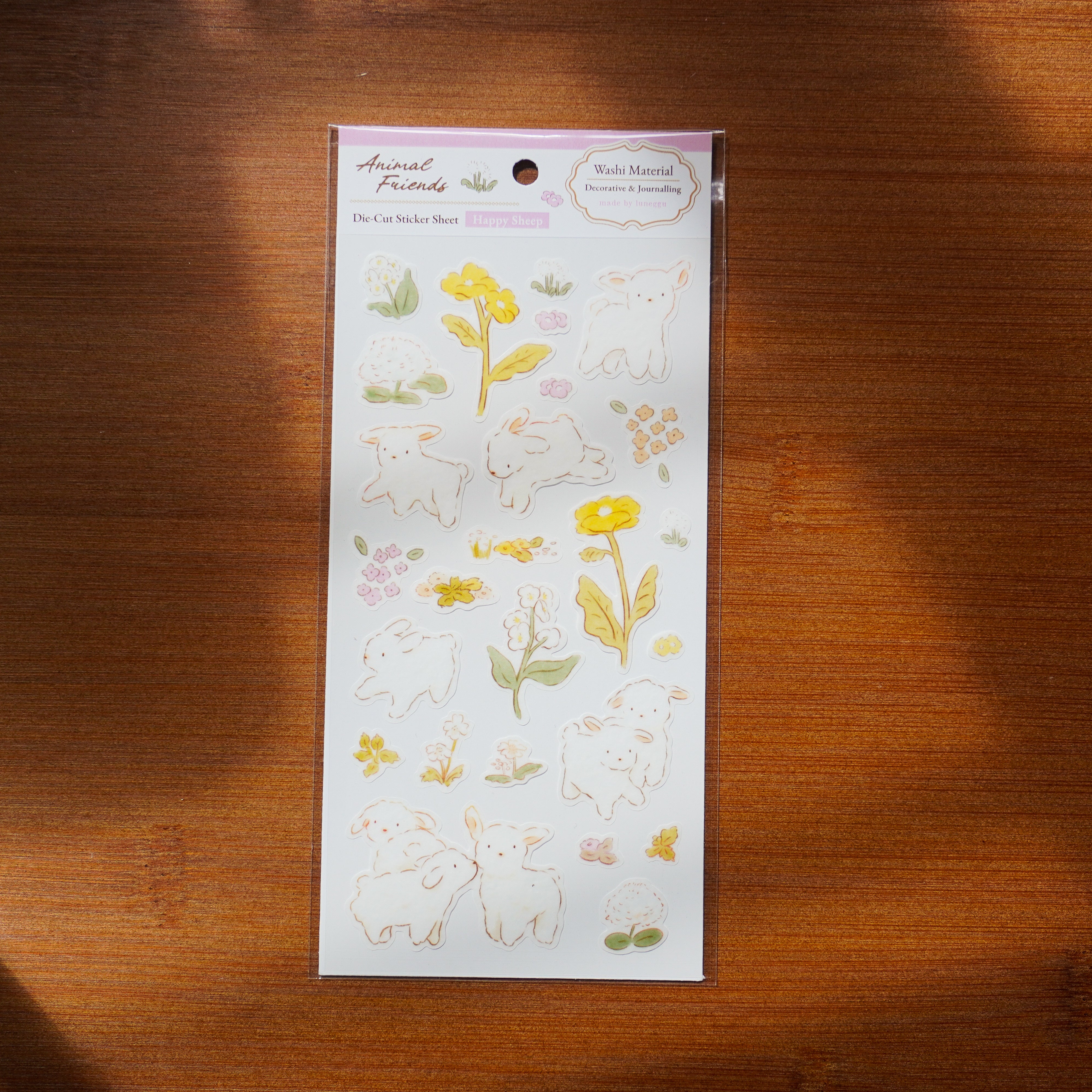Washi Sticker Sheet | Happy Sheep