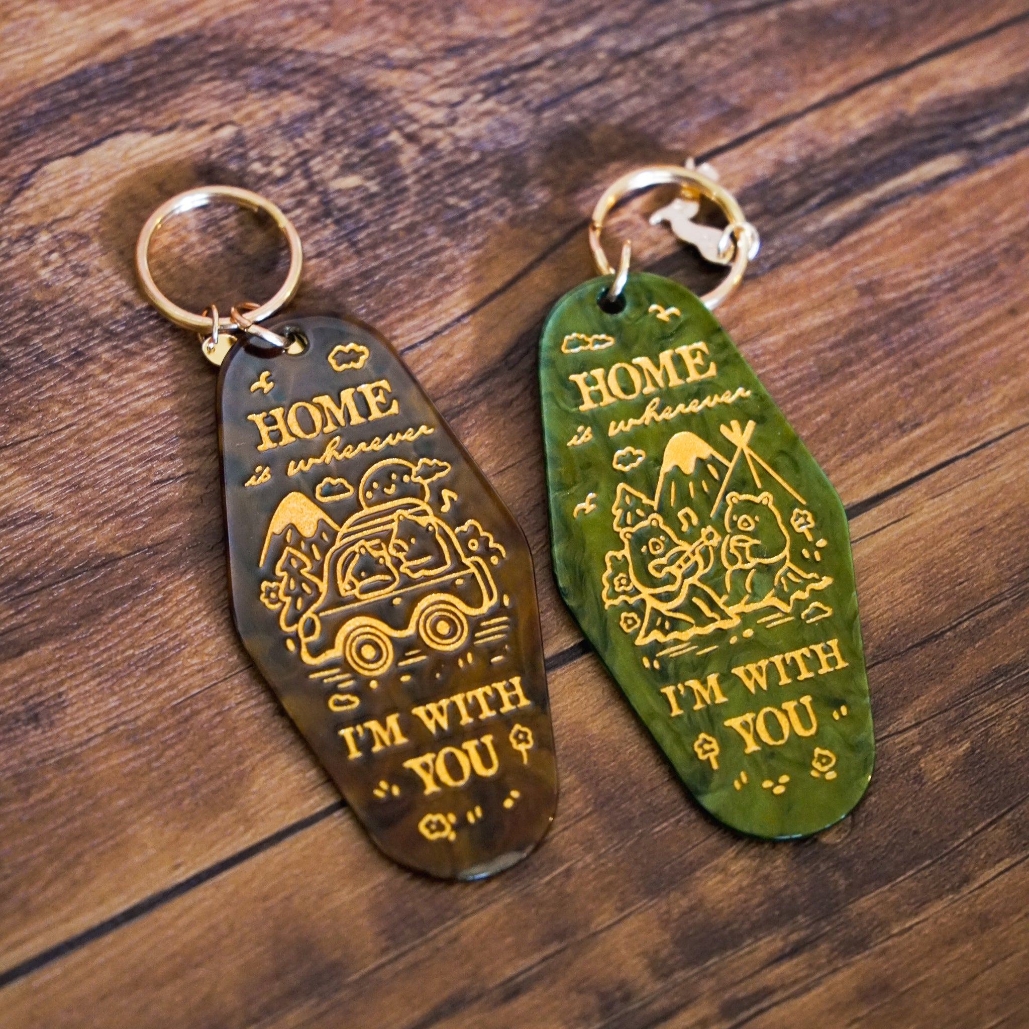Motel Keyrings | Home is Wherever