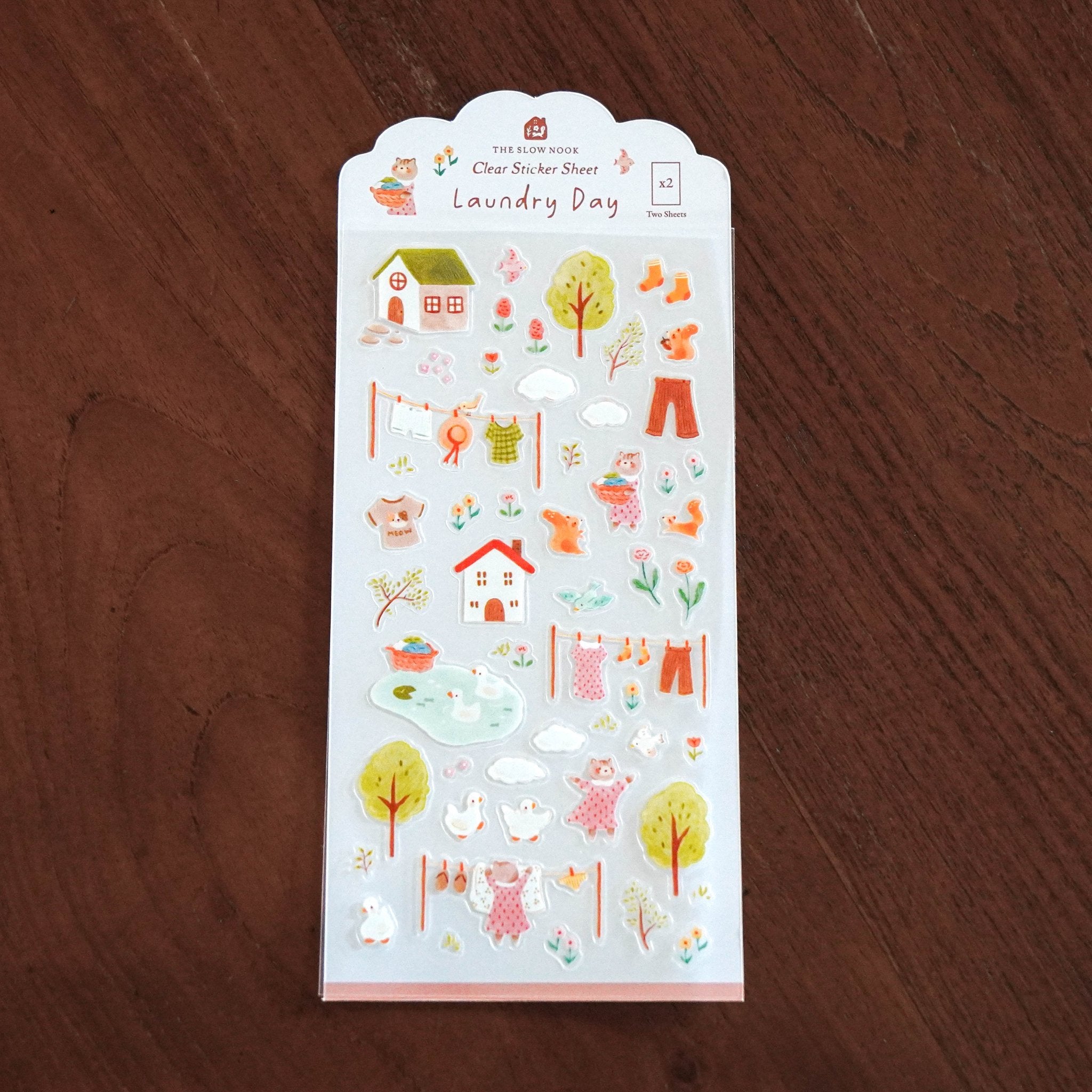 Clear Sticker Sheet (2 Sheets) | Laundry Day