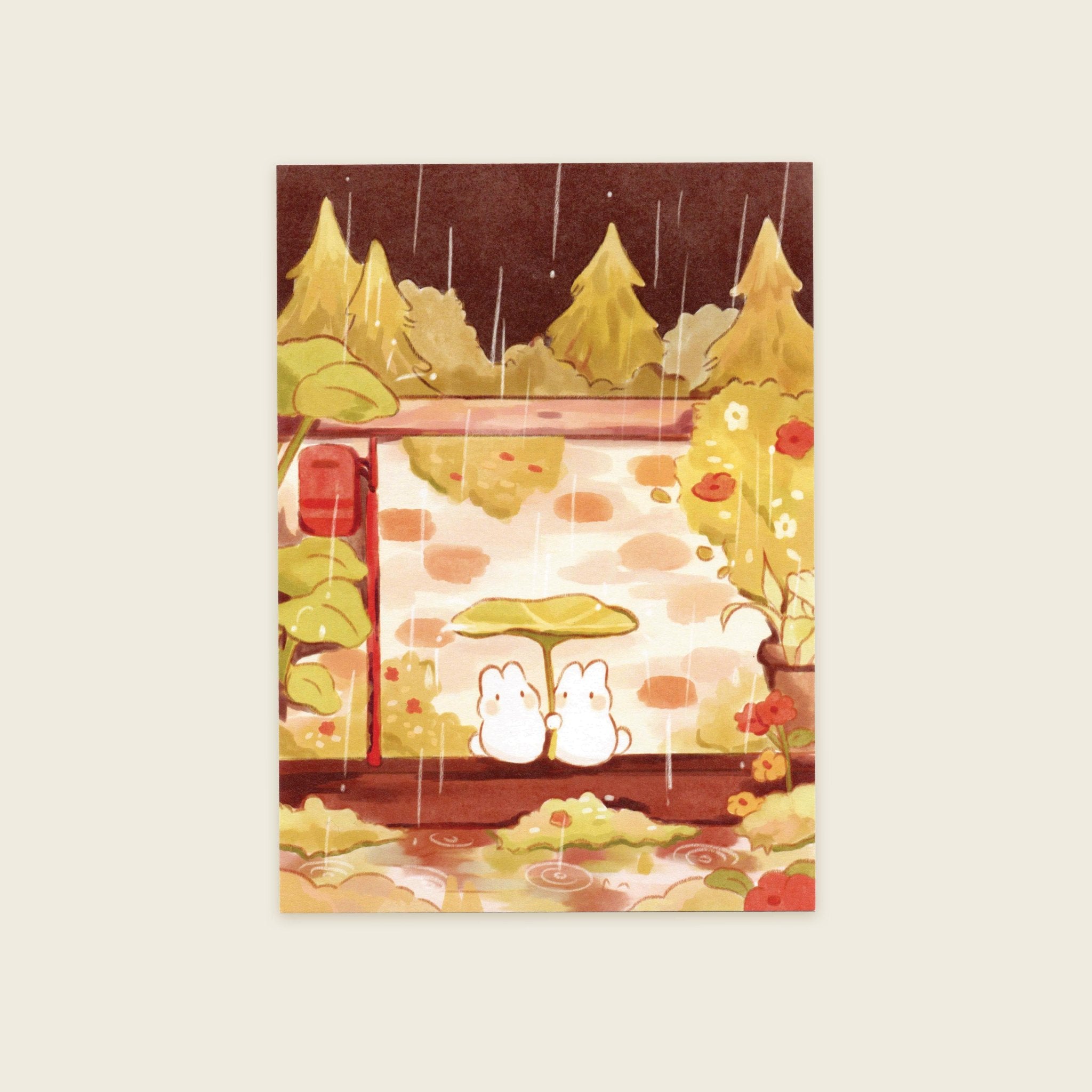 Under The Rain Art Print | 5 x 7"