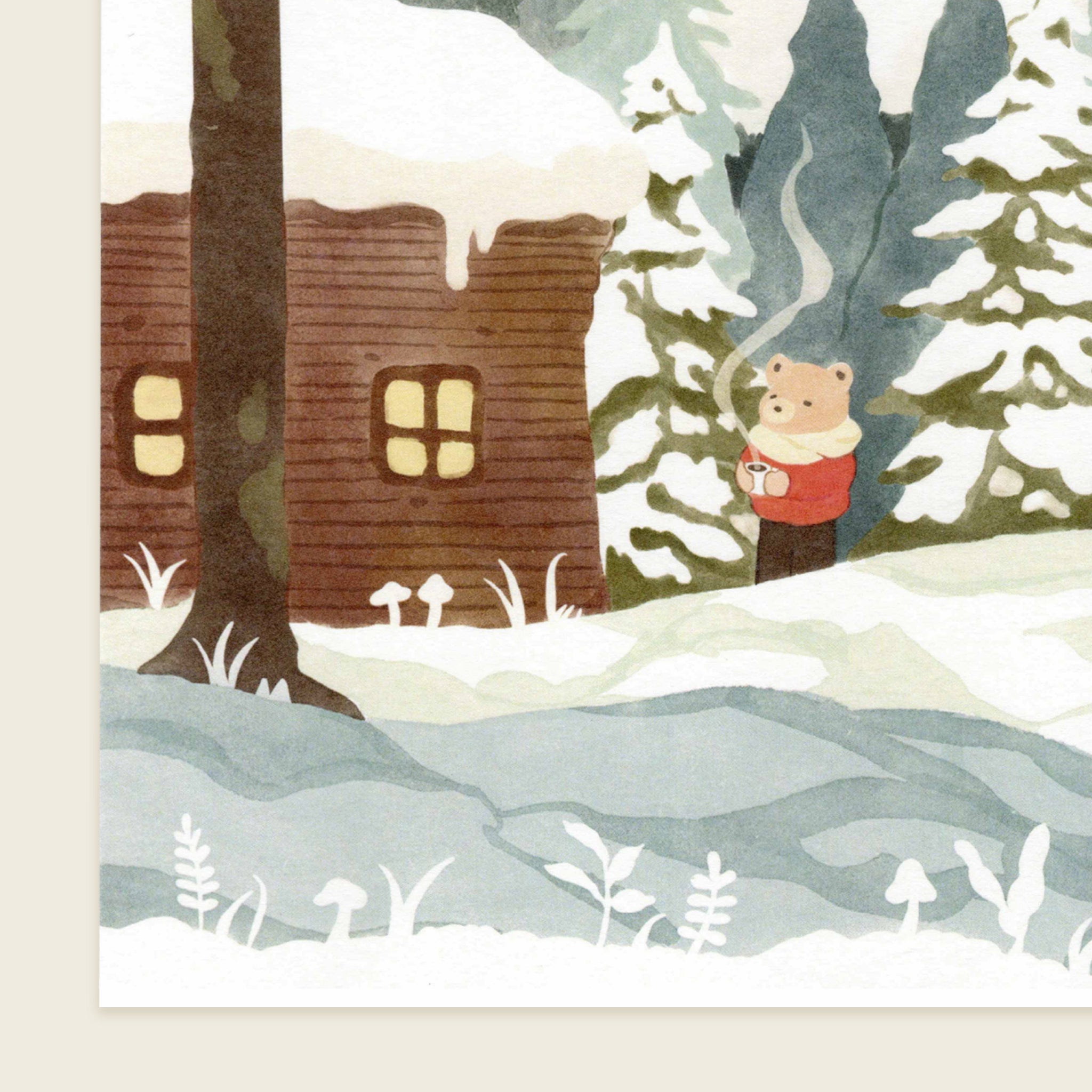 Winter Mountains Art Print | 2 Sizes