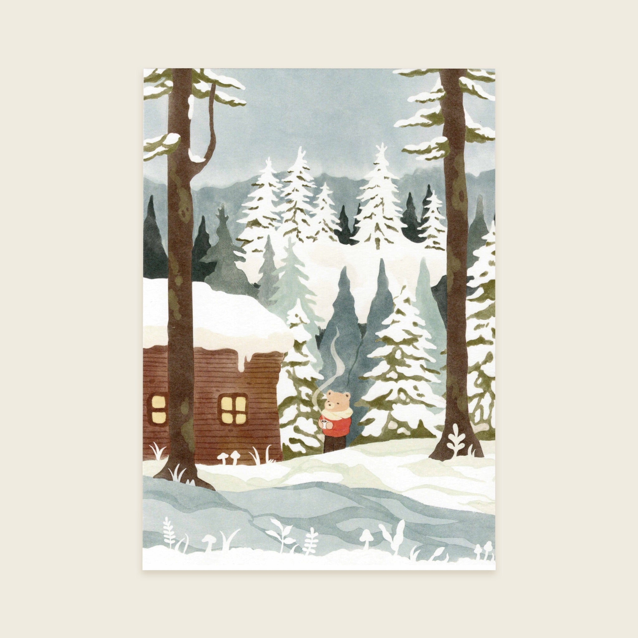 Winter Mountains Art Print | 2 Sizes