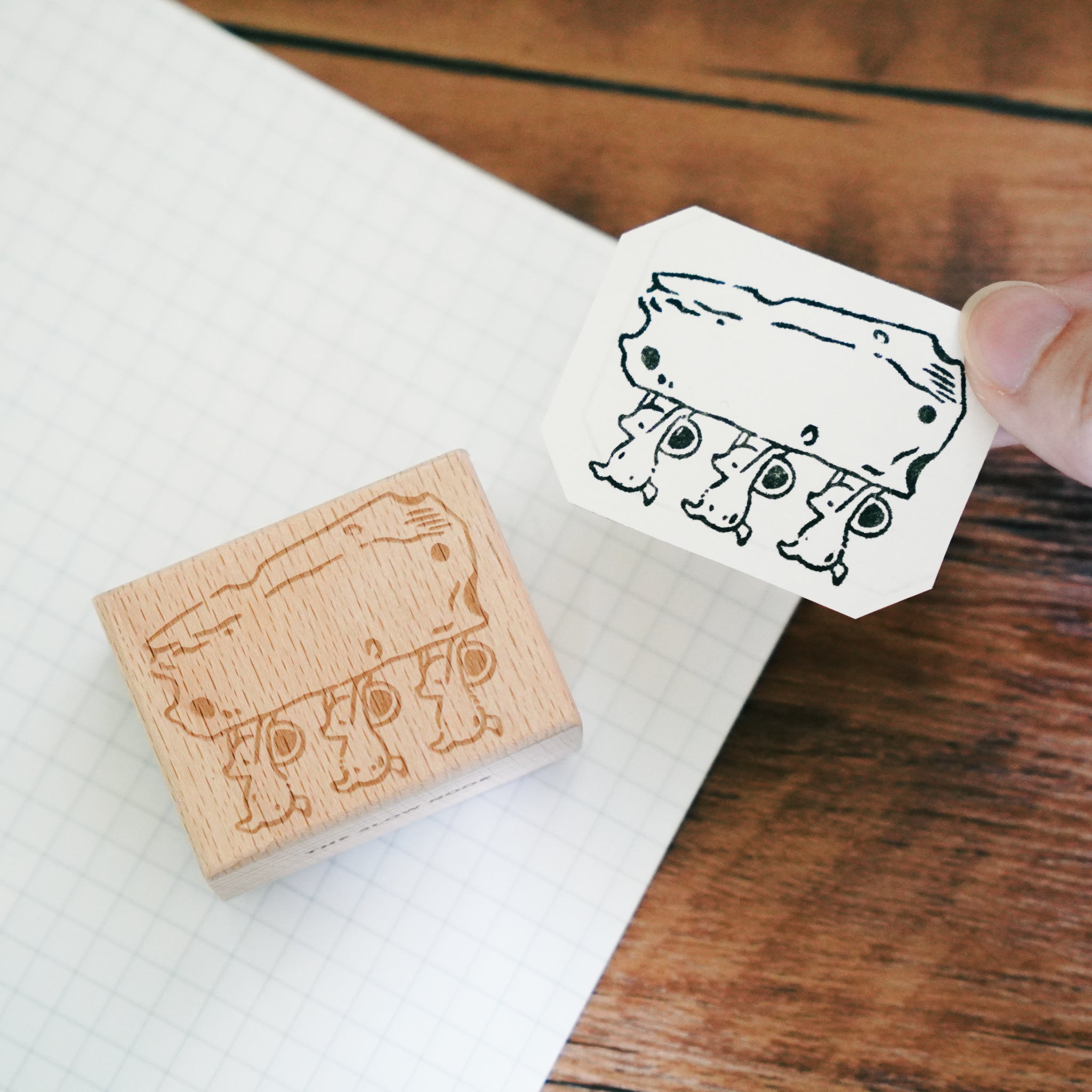 Wooden Silicone Stamp | Cheese Thieves