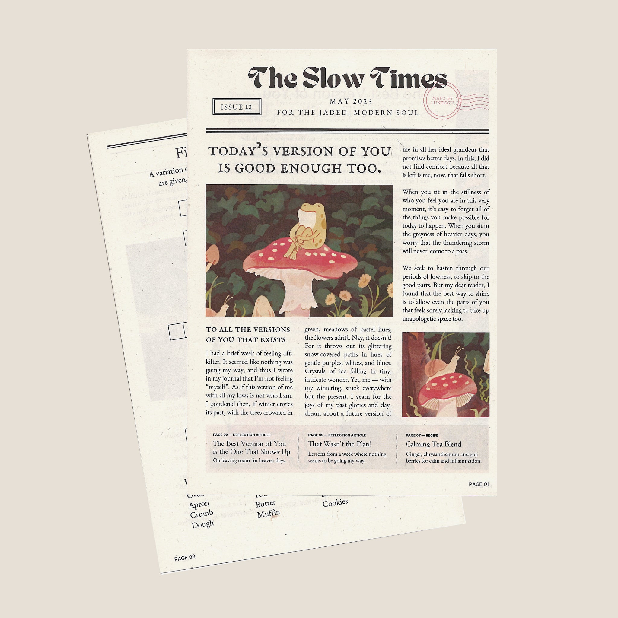 The Slow Times | Issue 13: Today's Version of You